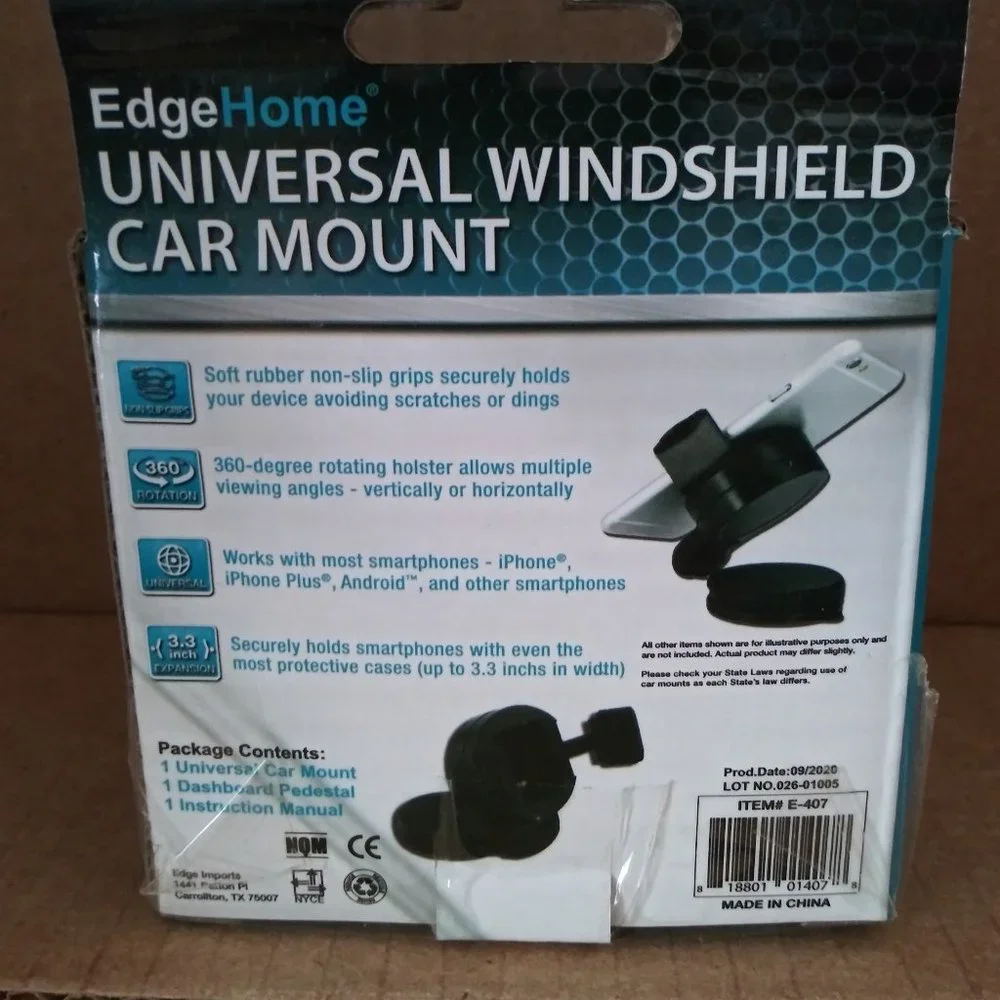 EdgeHome Universal Windshield Car Mount